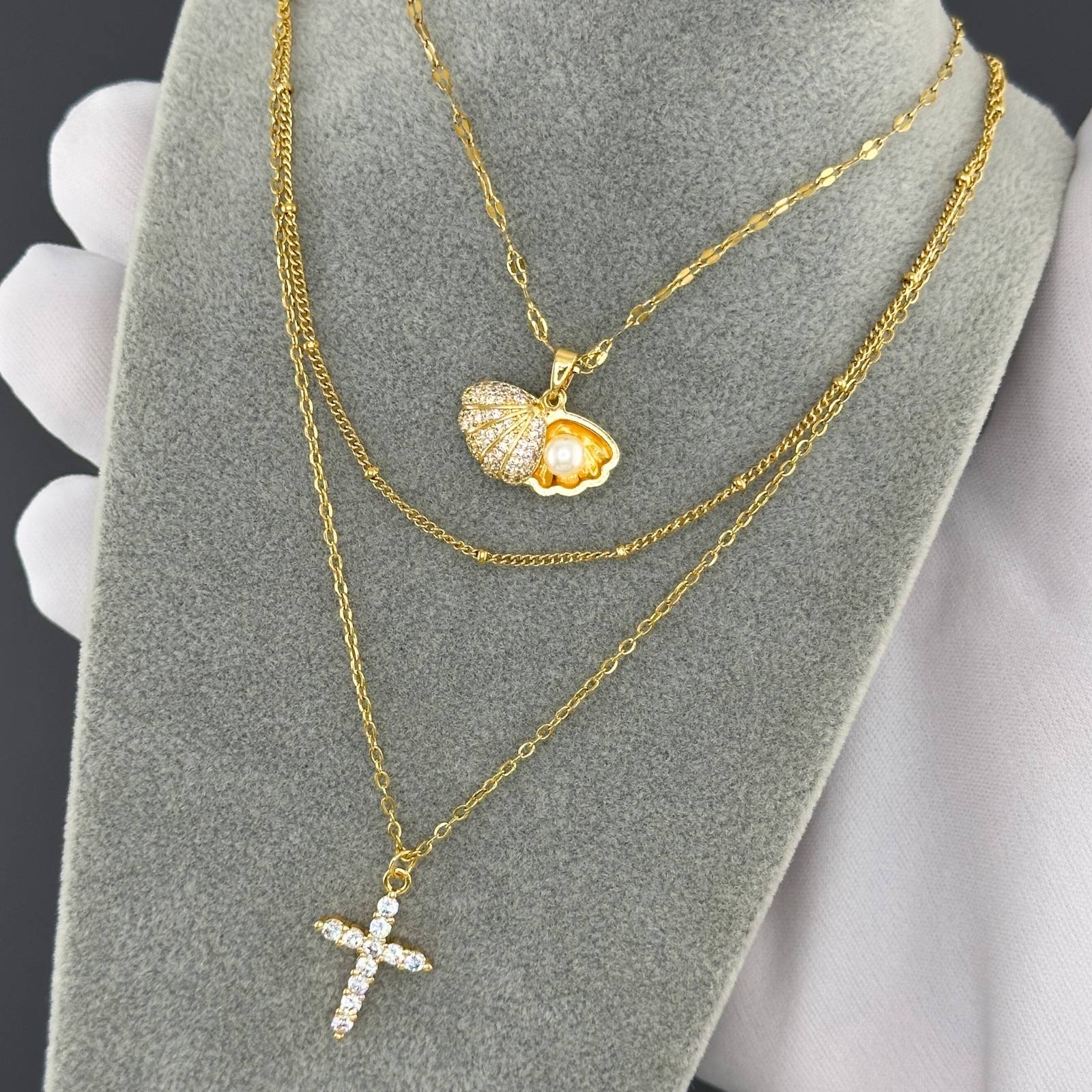 “Seashell” VERIŽICA, 18K Gold Plated Steel