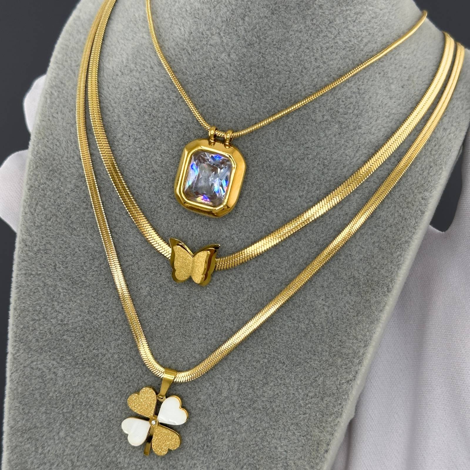 ” Butterfly” VERIŽICA, 18K Gold Plated Steel