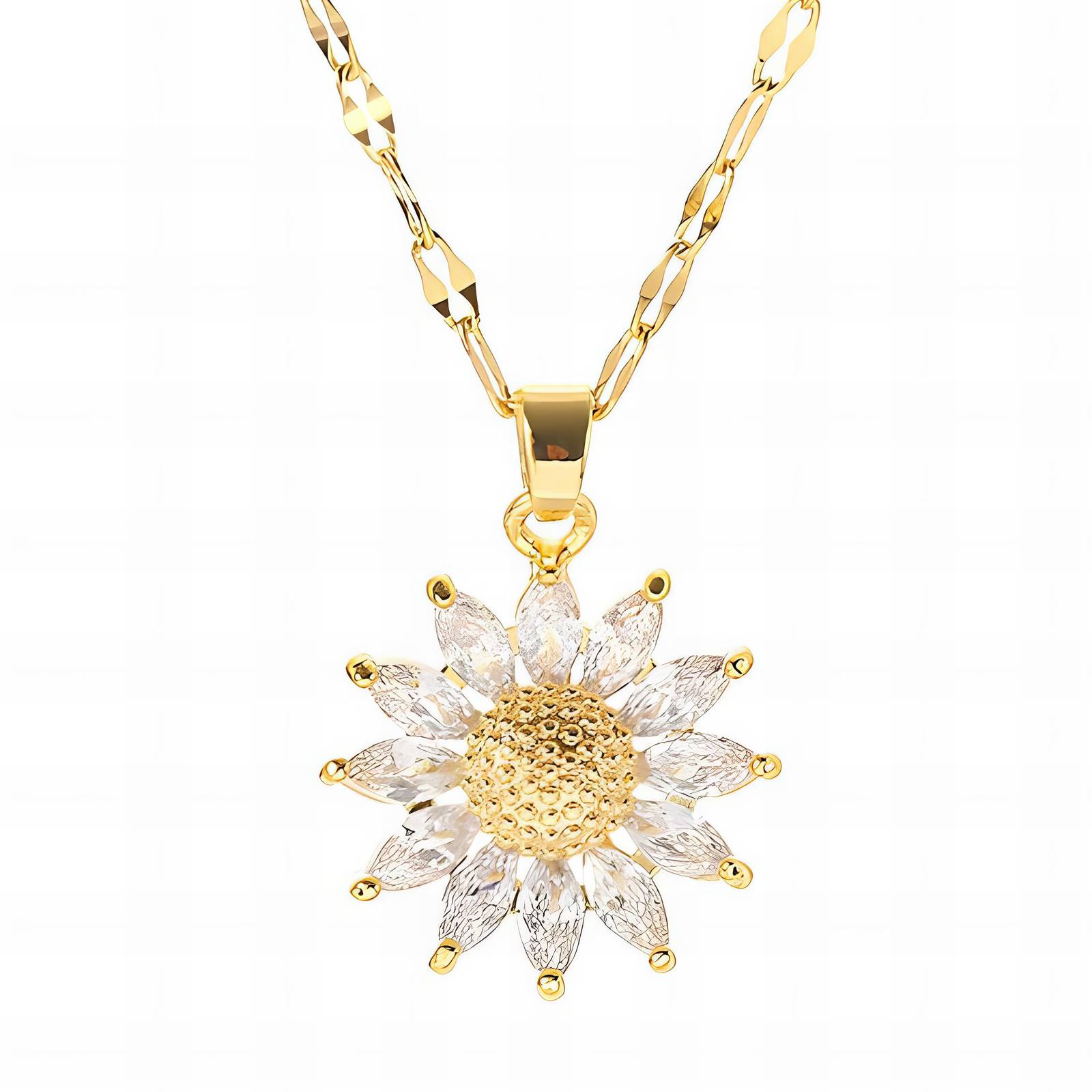 87355-0_232103.jpg "Flower" VERIŽICA, 18K Gold Plated Steel