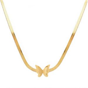 " Butterfly" VERIŽICA, 18K Gold Plated Steel